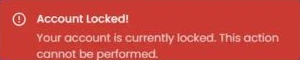 Pemberitahuan dikunci akaun
